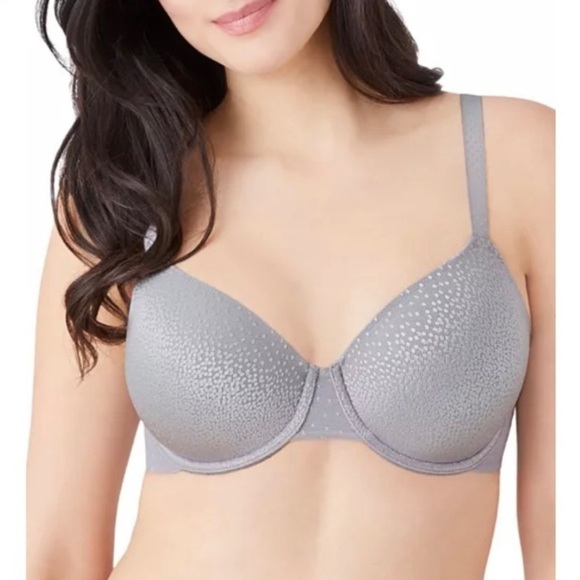 Wacoal NWT Back Appeal T-Shirt Silver Underwire Bra Plus Size Coquette 42DDD 42F - Picture 1 of 13